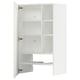 White METOD cabinet, modern design, three shelves.