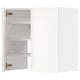 METOD kitchen cabinet in white with adjustable shelves, sleek beige doors.