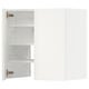 METOD kitchen cabinet in white with adjustable shelves and hinges.