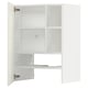 METOD white kitchen cabinet, smooth design, adjustable shelves, steel hinges.