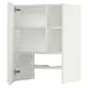 White METOD kitchen unit, minimalist design, 3 shelves, matte finish.