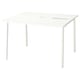 MITTZON conference table. White square top, four white legs. Simple, modern design.