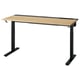 MITTZON desk: oak top, black legs, adjustable height
