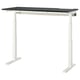 MITTZON sit/stand desk, black top, white base, adjustable height, modern office furniture.