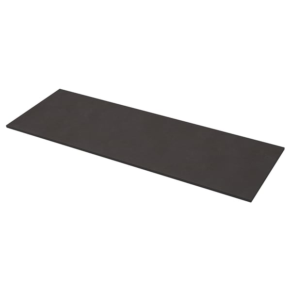 A rectangular, black MÖCKLARP worktop made from high-pressure porcelain. Its designed for durability and easy cleaning, perfect for kitchen use.