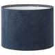 MOLNSKIKT blue velvet lampshade; recycled polyester; cylindrical shape; smooth design.