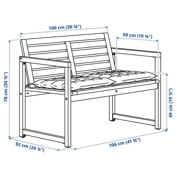 Illustration with measurements for the product: NÄMMARÖ.