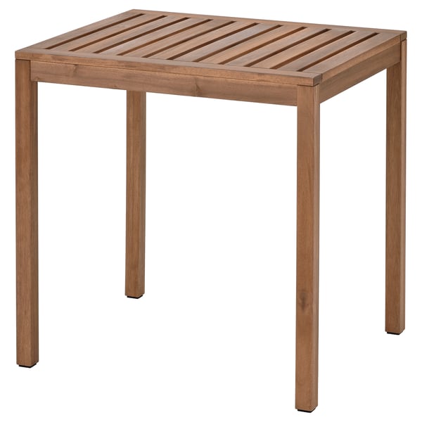 Wooden outdoor NÄMMARÖ table, square, brown.
