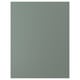 Greenish-gray kitchen panel, flat and rectangular, modern design.