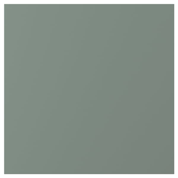 NICKEBO grey-green square front, smooth, matt, rectangular, clean lines.