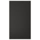 A black rectangular NICKEBO panel. Its made from recycled wood with a plastic foil finish, featuring a sleek and modern design.