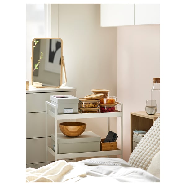 NISSAFORS Trolley, white, 50.5x30x83 cm