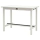 NORDVIKEN white bar table, rectangular top, single drawer, four legs.