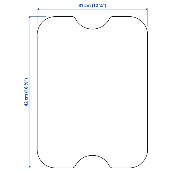 Illustration with measurements for the product: NORRÅVA.