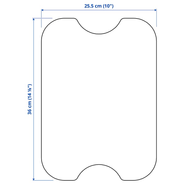 Illustration with measurements for the product: NORRÅVA.