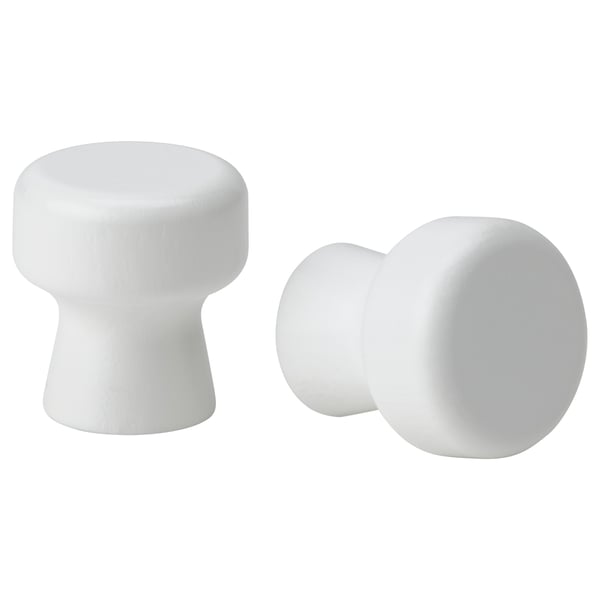 Two wooden knobs: cylindrical, bulbous. Matt finish, beech wood.
