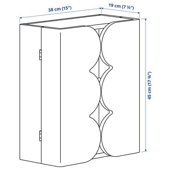 Illustration with measurements for the product: OMMJÄNGE.