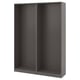 PAX wardrobe frame, dark grey, rectangular, minimalist design.