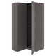 PAX / BERGSBO Corner wardrobe, dark grey/dark grey, 111/88x201 cm