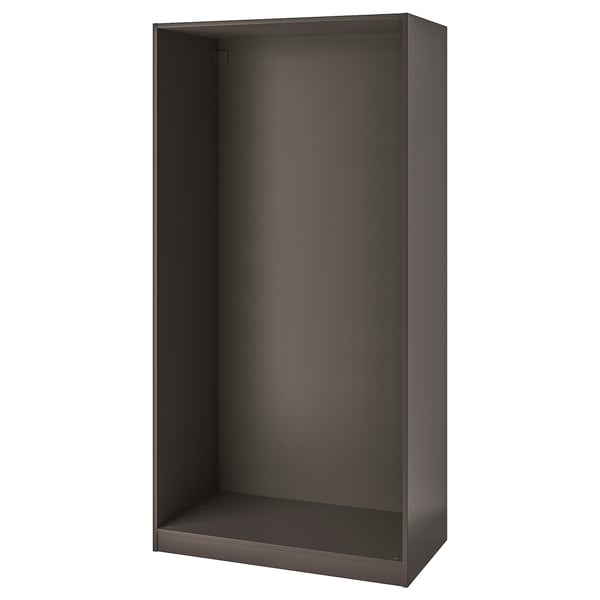 PAX wardrobe frame, dark grey, rectangular, modern minimalist design.
