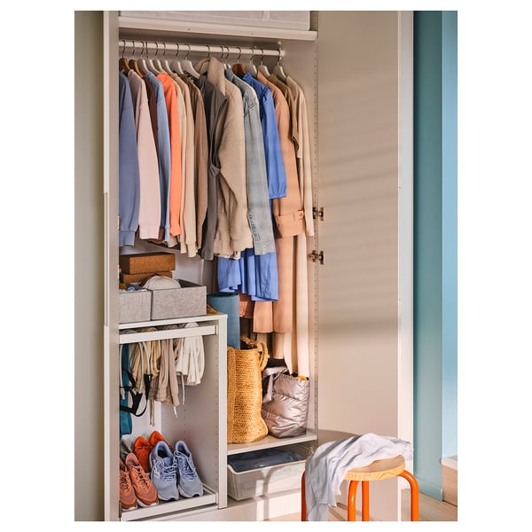 PAX Wardrobe frame, white, 100x58x236 cm