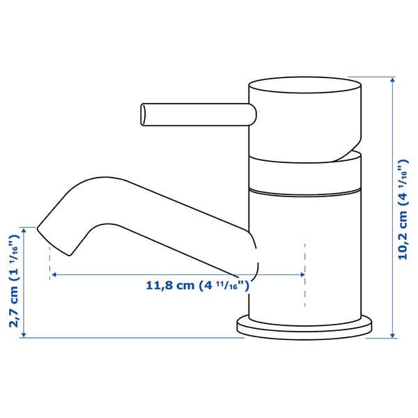 Illustration with measurements for the product: PILKÅN.