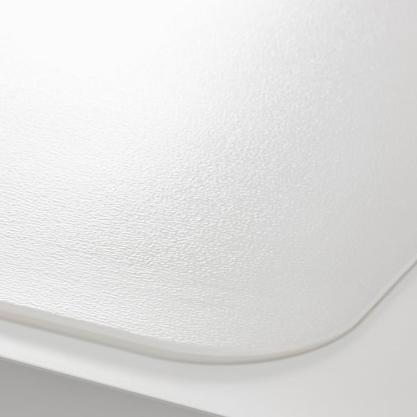 White desk protector pad, smooth surface, clean and scratch-free.