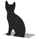 PORTVAKT bookend, black cat shape, aluminium, sleek design.