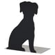 PORTVAKT black dog bookend, aluminium, sitting shape, flat base, decor item.