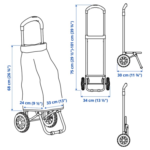 Illustration with measurements for the product: RADARBULLE.