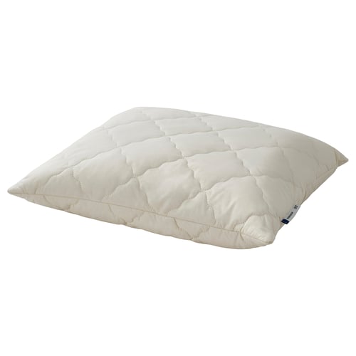RÅDHUSVIN: cream-colored, square pillow. Made of cotton and wool. Diamond quilted design.