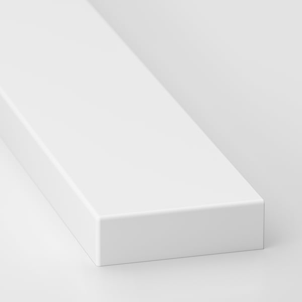 White wall edging, prevents leaks, seamless.