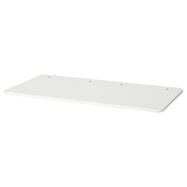 A white RELATERA table top. It is rectangular, made of melamine foil with a stain-resistant surface. Perfect for school or crafts.