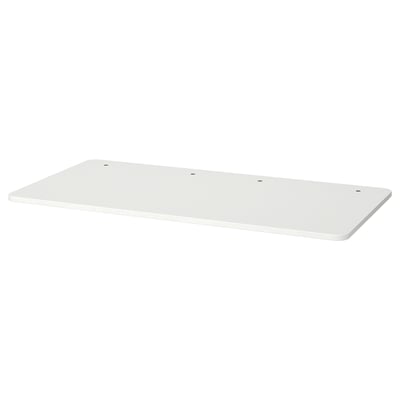 A white RELATERA table top. It is rectangular, made of melamine foil with a stain-resistant surface. Perfect for school or crafts.
