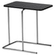 A sleek black RIAN side table with a chrome steel base, rectangular top, and modern design.