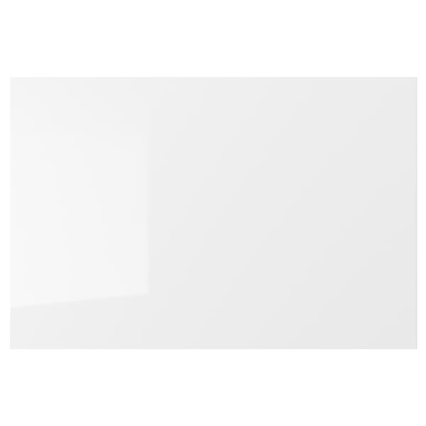 Sleek white high-gloss RINGHULT kitchen cabinet, modern minimalist design, durable, easy-clean.