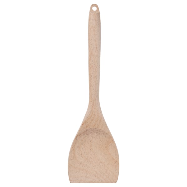RÖRT wooden spatula, light brown, simple design, solid beech handle.