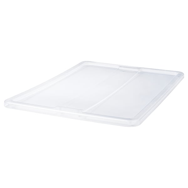Clear plastic lid, click-lock design, transparent, fits 55/130-liter SAMLA boxes.