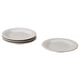 SANDSKÄDDA white stoneware dinnerware, rustic style, stackable, simple design.