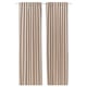 This image two beige SANELA curtains hung side by side, made from 100% cotton velvet, with a simple, elegant pleated design.