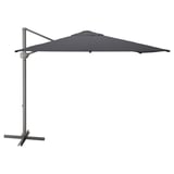 SEGLARÖ parasol, grey, aluminium and polyester, adjustable, square-shaped.
