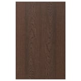 Dark oak wood panel with vertical grain.