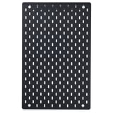 SKÅDIS black pegboard: rectangular, perforated, black painted steel, versatile storage solution.