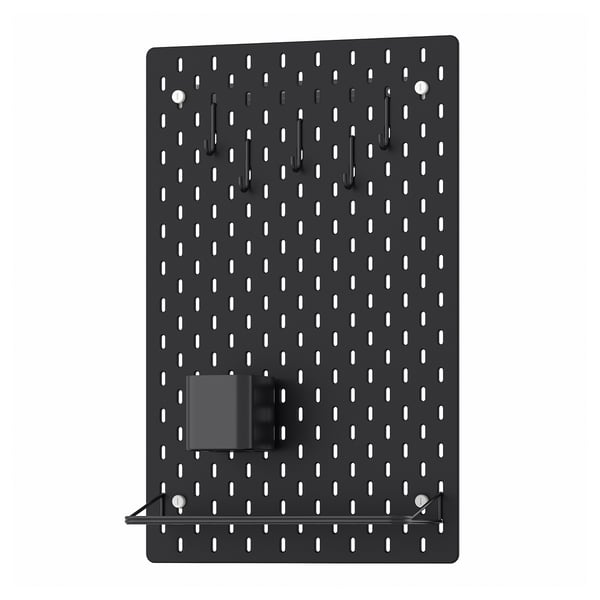 SKÅDIS Pegboard combination, black, 36x56 cm