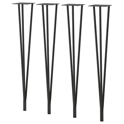 SKÅLSTA Table leg, hairpin black-grey