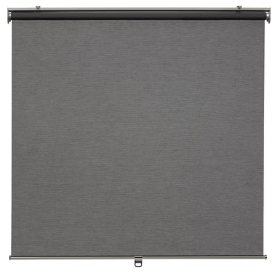 Grey cordless roller blind with soft-close, suitable for window or ceiling installation.