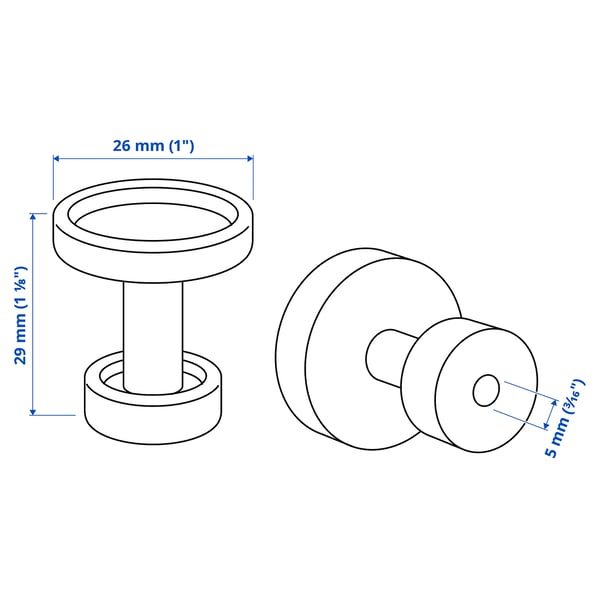 Illustration with measurements for the product: SKRUVSHULT.