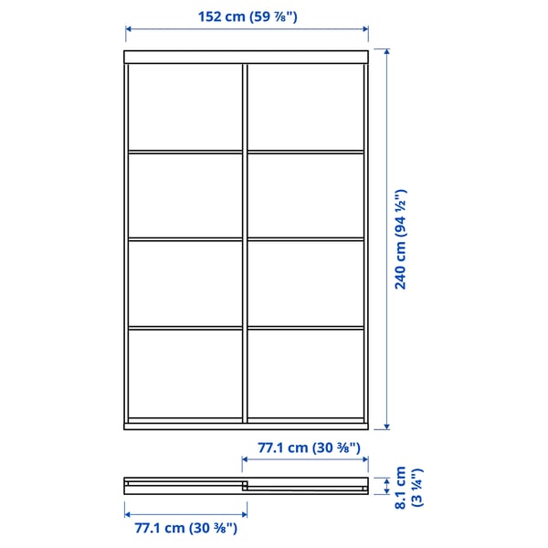 Illustration with measurements for the product: SKYTTA.