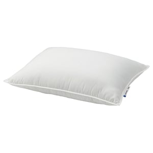 SMÅSPORRE white pillow, soft & firm, 100% recycled materials, rectangular shape with smooth design.