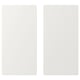 Two white rectangular panels side by side, minimalist design, smooth edges.